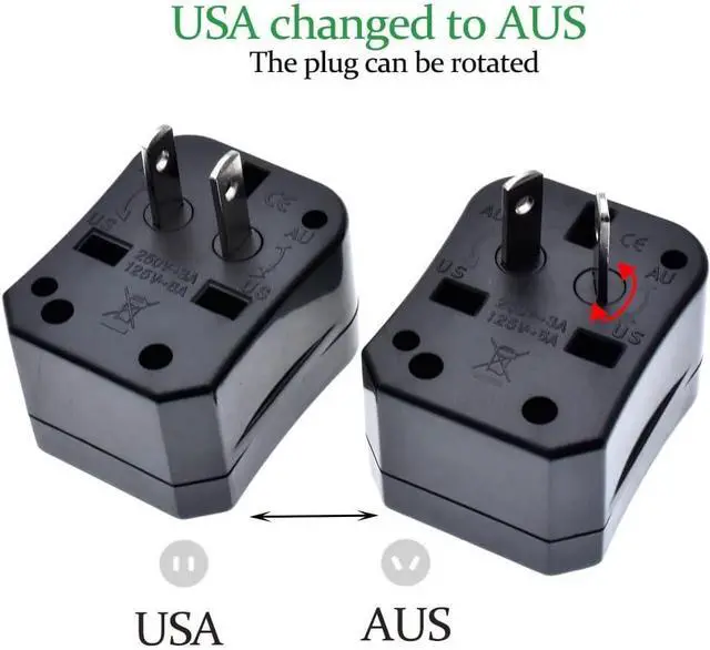 Alt view image 4 of 7 - All in One Universal Power Adapter Travel Converter, Three-in-One Global Travel Conversion 3 Sockets Plugs Universal Plug Adapter International Travel Plug Adapter US/AU/EU/UK (Black)