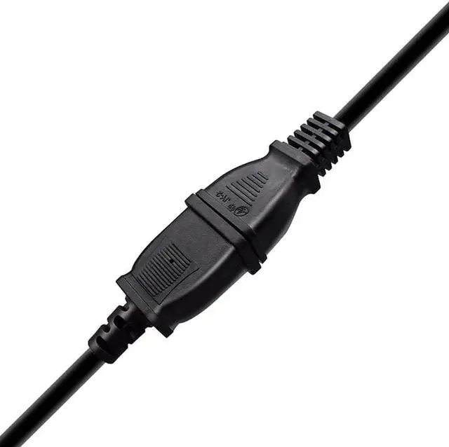 Alt view image 4 of 7 - (16ft/5m) USA Outlet Saver Power Extension Cord,Non Polarized US 2-Prong 2 Outlets for NEMA 1-15P to NEMA 1-15R,Nice Longest Extension Cord,18AWG, 16ft