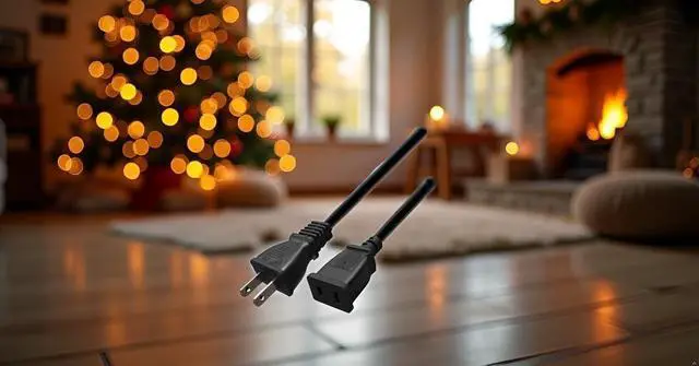 Alt view image 6 of 7 - (16ft/5m) USA Outlet Saver Power Extension Cord,Non Polarized US 2-Prong 2 Outlets for NEMA 1-15P to NEMA 1-15R,Nice Longest Extension Cord,18AWG, 16ft