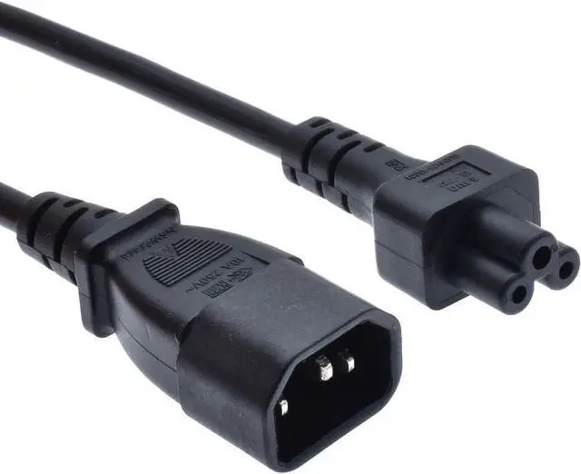 Alt view image 4 of 7 - IEC C14 to C5 Short Power Cord with Switch, IEC 320 C14 Male to C5 Female Short Power Cable with ON/Off Switch, 1ft/30cm, 18AWG,1-Pack