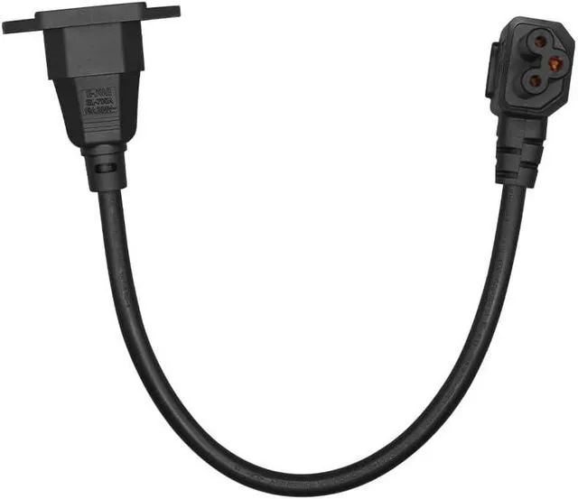 Alt view image 3 of 7 - IEC C14 to C5 Short Power Cord 1 Foot, IEC 320 C14 with Screw Holes to C5 Mickey Mouse short Computer Power Cable Replacement,18AWG,1ft/30cm