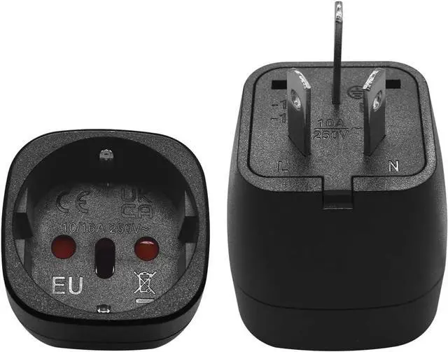 Main image of (2 Pack) AU to EU Schuko Female Socket Power Converter Travel Plug Adapter, Australia/New Zealand AS3112 3-Pin Male to European CEE7 Female Socket Electrical Adapter