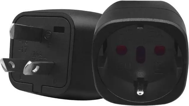 Alt view image 5 of 7 - (2 Pack) AU to EU Schuko Female Socket Power Converter Travel Plug Adapter, Australia/New Zealand AS3112 3-Pin Male to European CEE7 Female Socket Electrical Adapter