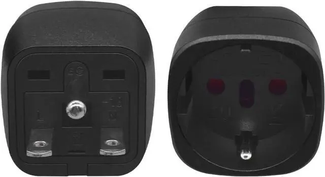 Main image of (2 Pack) NEMA 6-15P to EU European Standard Female Socket Power Converter, US 3 Prong Male to Euro Schuko Female Socket Electrical Adapter Travel Plug Adapter