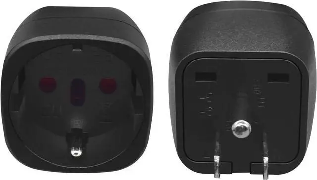 Alt view image 3 of 7 - (2 Pack) NEMA 5-15P to European Schuko Female Socket Power Adapter Travel Plug Adapter,Toptekits EU US Plug Adapter,Euro US Plug Adapter,3 Prong Adapter NEMA Converter
