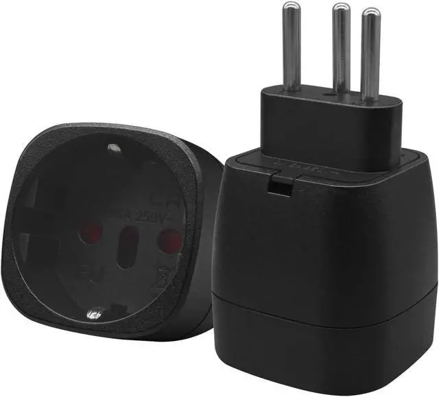 Alt view image 2 of 7 - (2 Pack) Switzerland to EU European Female Socket Power Converter Travel Plug Adapter, Swiss Male to Euro Female Socket Electrical Adapter