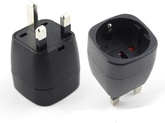 Alt view image 3 of 6 - (2 Pack) UK to EU European Female Socket Power Converter Travel Plug Adapter, Euro UK Plug Adapter,UK BS1363 Plug to Euro Power Connector