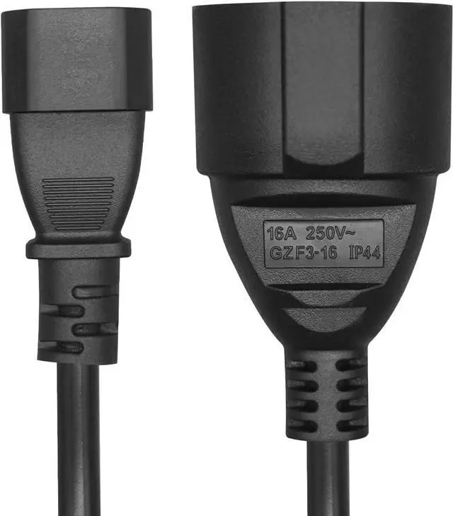 Alt view image 5 of 7 - IEC 320 C14 to Schuko Female Socket Short Power Cord 1ft for UPS PDU, EU European CEE7/7 Schuko Socket to C14 Power Cable, 220 Volt Computer Power Cable,18AWG, 1ft/30cm