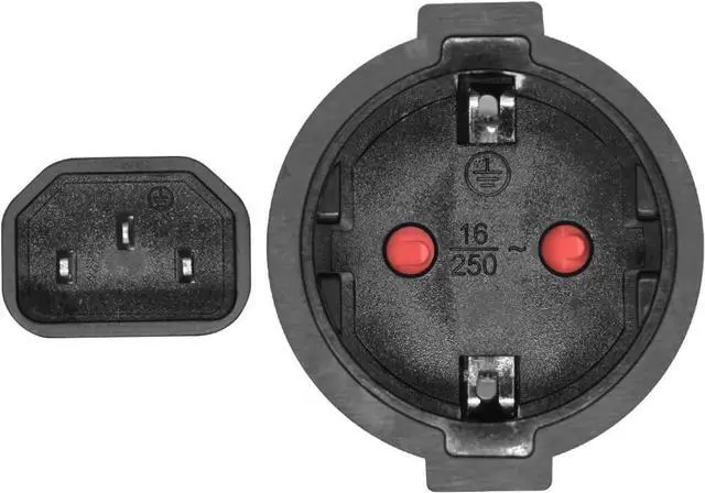 Alt view image 6 of 7 - IEC 320 C14 to Schuko Female Socket Short Power Cord 1ft for UPS PDU, EU European CEE7/7 Schuko Socket to C14 Power Cable, 220 Volt Computer Power Cable,18AWG, 1ft/30cm