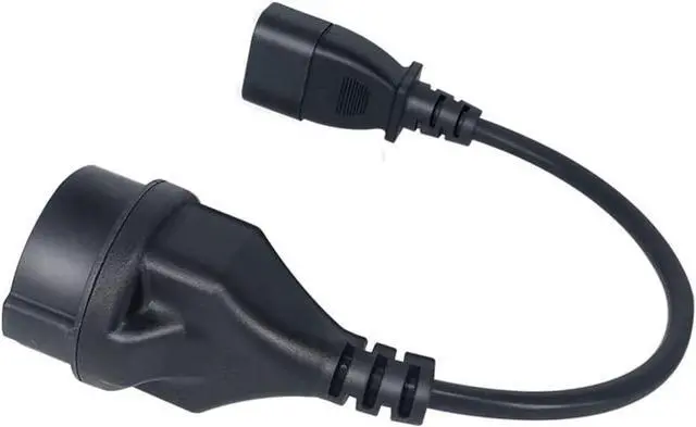 Alt view image 5 of 6 - IEC 320 C14 to CEE7/7 European Schuko Female Socket Long Power Cord Plug for UPS PDU,EU Euro Schuko Female Socket to C14 Long Power Cable PC,IEC Power Cable CEE7 Adapter,18AWG,6ft/180cm