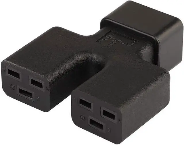 Main image of IEC C20 to 2* C19 Y Splitter Power Adapter Electrical Adapter, IEC 320 C20 to Dual C19 Power Y Split Power Converter Travel Plug Adapter,Dual IEC Double Splitter