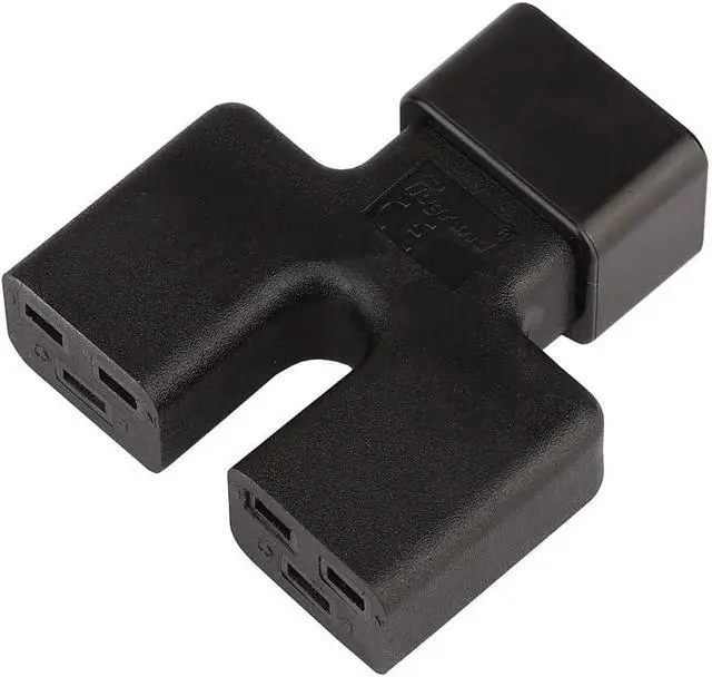 Alt view image 2 of 6 - IEC C20 to 2* C19 Y Splitter Power Adapter Electrical Adapter, IEC 320 C20 to Dual C19 Power Y Split Power Converter Travel Plug Adapter,Dual IEC Double Splitter