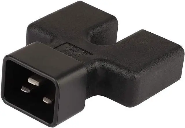 Alt view image 6 of 6 - IEC C20 to 2* C19 Y Splitter Power Adapter Electrical Adapter, IEC 320 C20 to Dual C19 Power Y Split Power Converter Travel Plug Adapter,Dual IEC Double Splitter
