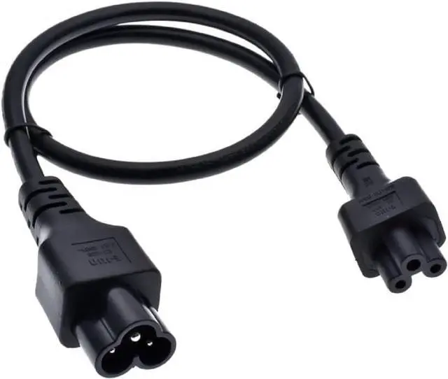 Alt view image 2 of 7 - IEC C5 to C6 Short Power Cord 1 Foot, IEC320 C6 Male to C5 Female Power Extension Cord for PDU UPS, IEC Power Cable,Computer Power Cord,1ft/0.3m, 18AWG