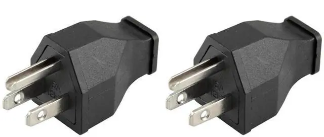 Main image of (2 Pack) NEMA 5-15P US 3 Prong DIY Grounding Rewireable Power Plug ,US Nema-5-15P Male PLug Power connector,3 Prong Electric Plug Replacement