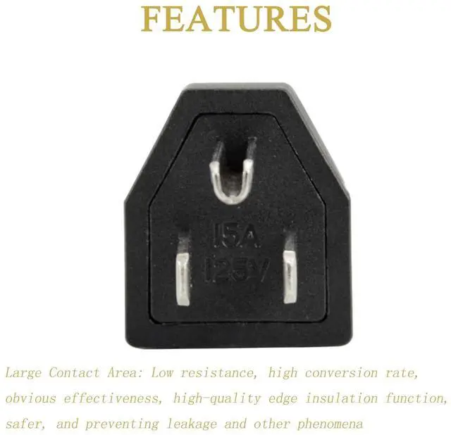 Alt view image 4 of 6 - (2 Pack) NEMA 5-15P US 3 Prong DIY Grounding Rewireable Power Plug ,US Nema-5-15P Male PLug Power connector,3 Prong Electric Plug Replacement