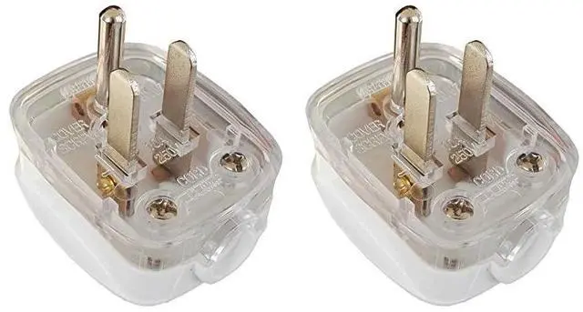 Main image of 2 Pack DIY 3 Prong USA/US Rewireable Power Plug Electrical Adapter Detachable,DIY Grounded Power US 3-Prong NEMA5-15P USA Removable Power Converter