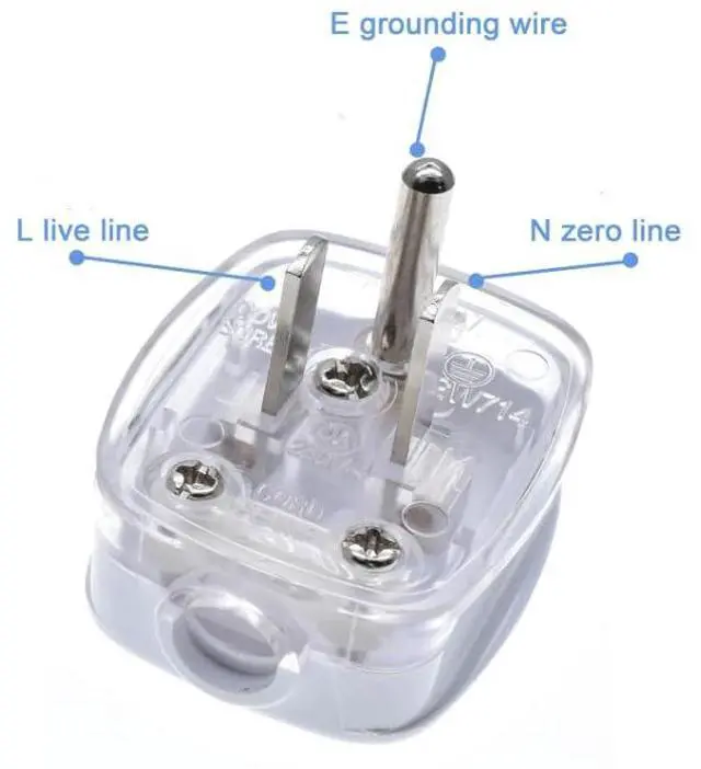 Alt view image 4 of 7 - 2 Pack DIY 3 Prong USA/US Rewireable Power Plug Electrical Adapter Detachable,DIY Grounded Power US 3-Prong NEMA5-15P USA Removable Power Converter