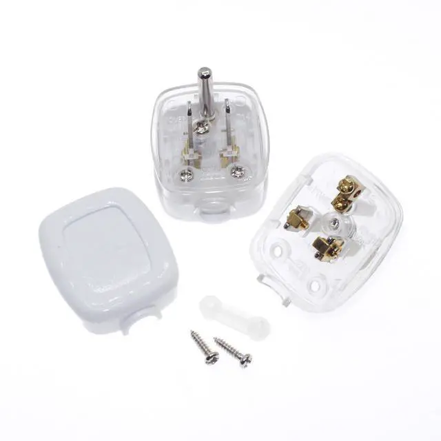 Alt view image 6 of 7 - 2 Pack DIY 3 Prong USA/US Rewireable Power Plug Electrical Adapter Detachable,DIY Grounded Power US 3-Prong NEMA5-15P USA Removable Power Converter