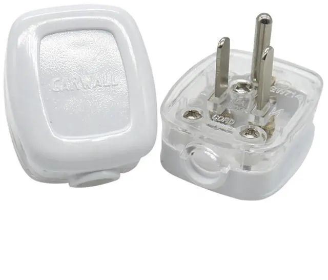 Alt view image 7 of 7 - 2 Pack DIY 3 Prong USA/US Rewireable Power Plug Electrical Adapter Detachable,DIY Grounded Power US 3-Prong NEMA5-15P USA Removable Power Converter