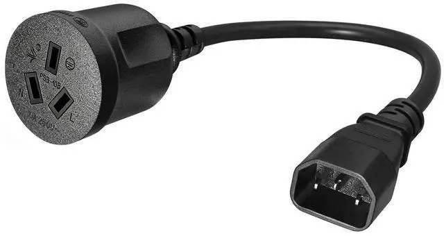 Main image of C14 to Au Short Power Cord 1 Foot,IEC 320 C14 Male Plug to Australia AU 3 Prong Female 1ft Power Cord PC,IEC Cable for Computer Cord Plug SAA Power Extension Cord