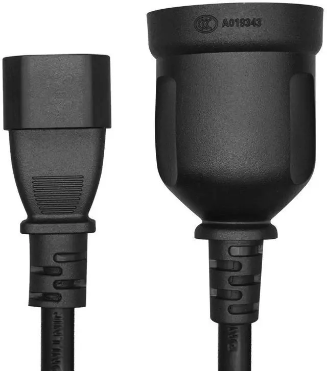 Alt view image 4 of 7 - C14 to Au Short Power Cord 1 Foot,IEC 320 C14 Male Plug to Australia AU 3 Prong Female 1ft Power Cord PC,IEC Cable for Computer Cord Plug SAA Power Extension Cord