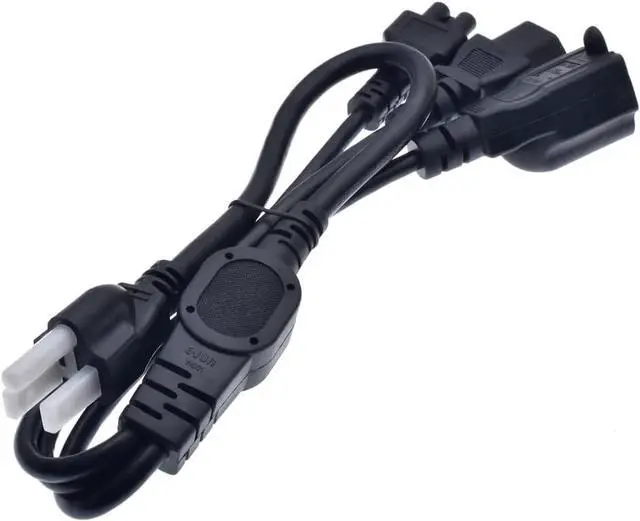 Alt view image 3 of 7 - US 1-to-3 Power Y Splitter with IEC C5 Laptop Connection,US Standard 3-Prong NEMA 5-15P to IEC320 C13 + C5 + NEMA 5-15R Female Y Split,3 in 1 Multi IEC Cable US Power Strip(50cm/1.6ft)