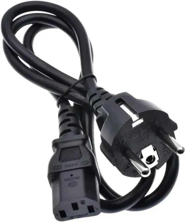Main image of European Schuko to C13 Heavy Duty Power Cord PC, EU CEE7/7 to IEC 60320 C13 Computer Power Cord Replacement, Euro Power Cord Plug, 220V Power Cable, 16AWG, 6ft/1.8m