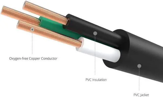 Alt view image 6 of 7 - European Schuko to C13 Heavy Duty Power Cord PC, EU CEE7/7 to IEC 60320 C13 Computer Power Cord Replacement, Euro Power Cord Plug, 220V Power Cable, 16AWG, 6ft/1.8m