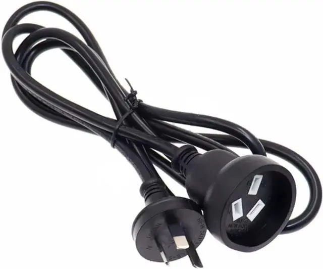 Alt view image 4 of 7 - AU Power Extension Cord, 3-Pin Autralia/New Zealand AS3112/NZS3112 Male to Female Power Extension Cable, 17AWG,2m/6ft Black