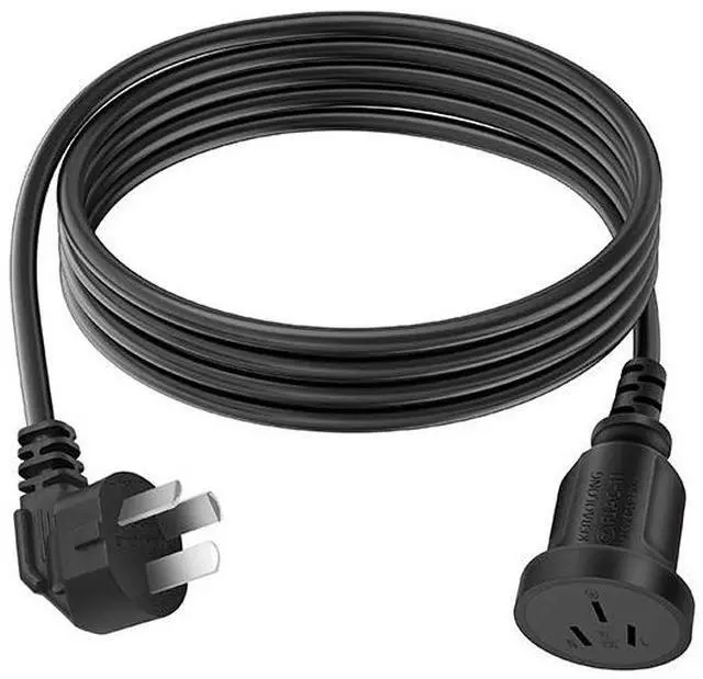 Alt view image 4 of 7 - AU Power Extension Cord, 3-Pin Autralia/New Zealand AS3112/NZS3112 Male to Female 90 Degree Angle Elbow Plug Power Extension Cable, 16AWG,5m/16ft Black