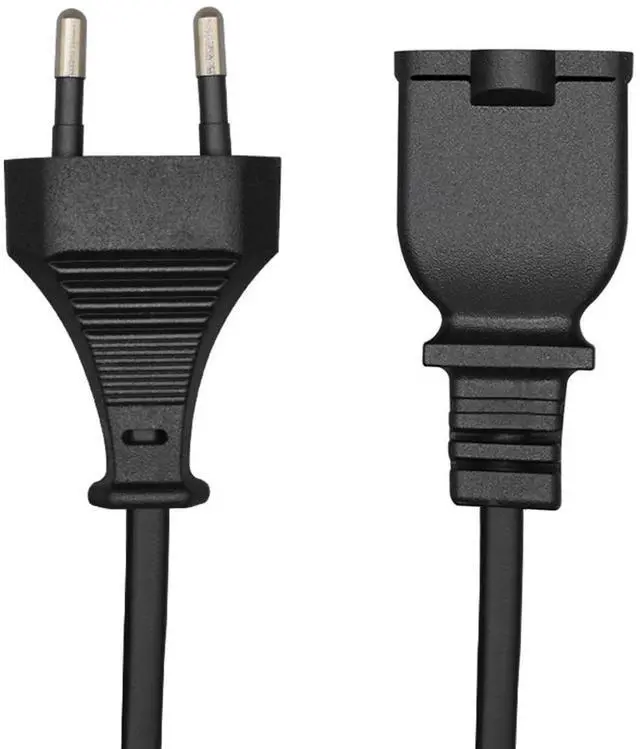 Alt view image 4 of 7 - EU to 1-15R P Short Power Cord 1 Foot,EU European CEE7/16 2-Prong Male to US 2-Prong NEMA1-15R Female Socket Short Power Cable, Euro US Plug Adapter cord,EU US Plug Adapter,18AWG, 1ft/30cm