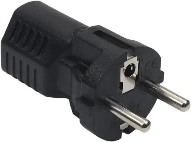 Alt view image 5 of 7 - 2 Pack EU US Plug Adapter,Euro US Plug Adapter Power Converter, European Schuko CEE7/7 Male Plug to USA 3 Prong NEMA5-15R Female Socket Electrical Adapter