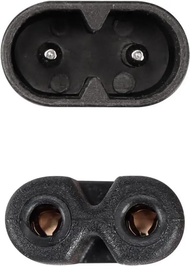 Alt view image 5 of 5 - IEC C7 to C8 Elbow Plug Power Cord , IEC 60320 C8 Male to 90-Degree Down Angle IEC C7 Female Power Extension Cord , 18AWG,5ft/1.5m,Black