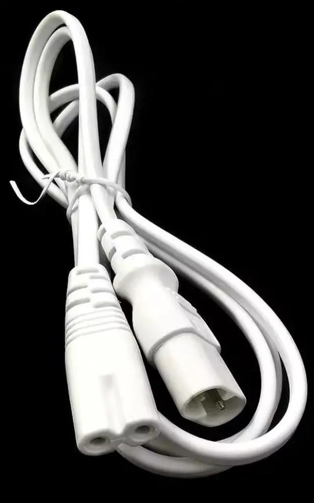 Alt view image 5 of 7 - IEC C7 to C8 Power Cord , IEC 60320 C8 Male to C7 Female Power Extension Cord , 18AWG, 10ft/3m White