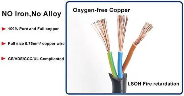 Alt view image 6 of 6 - NEMA1-15P Elbow Plug to C5 Power Cable, Non-Polarized 90-Degree Angle US/JP 2-Prong NEMA 1-15P to IEC C5 Power Cord ,18AWG 1ft