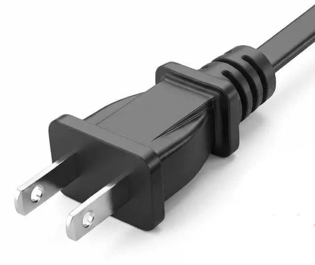 Alt view image 4 of 6 - NEMA1-15P to C5 Elbow Plug Power Cable, Non-Polarized US/JP 2-Prong NEMA 1-15P to 90-Degree Left Angle IEC C5 Power Cord ,18AWG 1ft