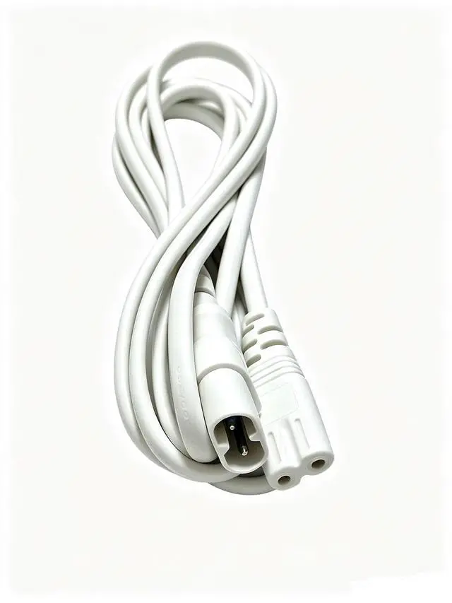 Alt view image 2 of 7 - IEC C7 to C8 Power Cord , IEC 60320 C8 Male to C7 Female Power Extension Cord , 18AWG, 10ft/3m White