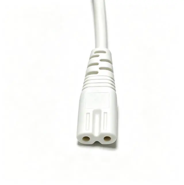 Alt view image 3 of 7 - IEC C7 to C8 Power Cord , IEC 60320 C8 Male to C7 Female Power Extension Cord , 18AWG, 10ft/3m White