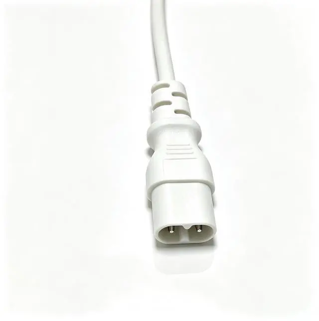 Alt view image 4 of 7 - IEC C7 to C8 Power Cord , IEC 60320 C8 Male to C7 Female Power Extension Cord , 18AWG, 10ft/3m White