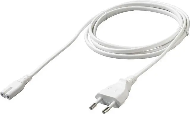 Alt view image 5 of 7 - 2-Prong White European to C7 Short Power Cord 1ft , Europe 2-Prong CEE7/16 Standard Plug to Figure 8 IEC C7 Power Cable Replacement w/ VDE Certifications, IEC Power Cable,18AWG,1ft/30cm