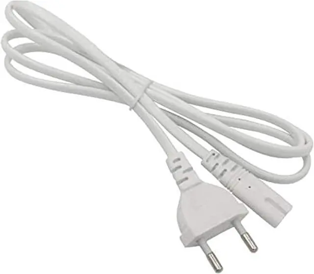 Alt view image 3 of 7 - 2-Prong White European to C7 Short Power Cord 1ft , Europe 2-Prong CEE7/16 Standard Plug to Figure 8 IEC C7 Power Cable Replacement w/ VDE Certifications, IEC Power Cable,18AWG,1ft/30cm