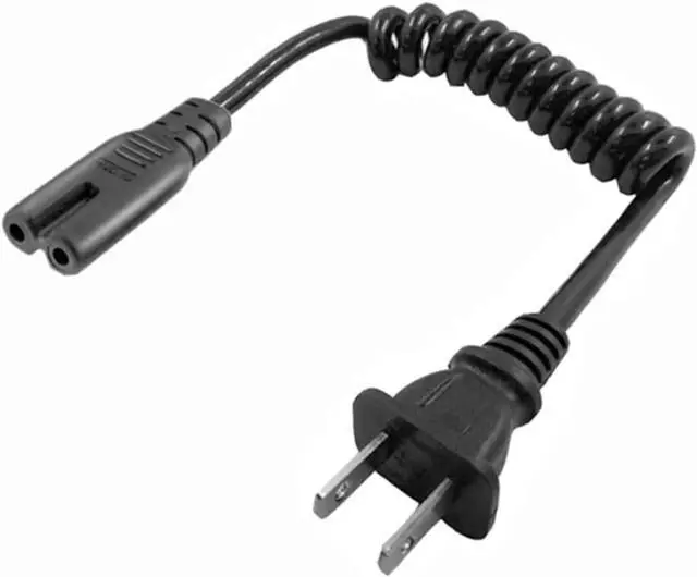 Main image of NEMA 1-15P to C7 Figure 8 Retractable Spring Power Cord, US 2 Prong 1-15P Plug to IEC C7 Shotgun Connector, 18AWG Universal Replacement AC Power Cable, 10-30cm (4-12 inch)