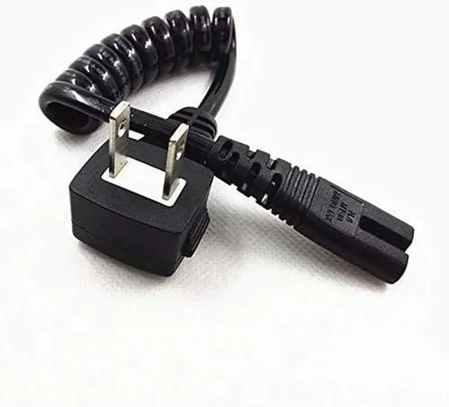Alt view image 3 of 7 - Tekit 1-15P to C7 Power Cord, Elbow Plug US 2 Prong NEMA1-15P to IEC320 C7 Figure 8 Shotgun Connector Retractable Spring AC Power Cable Replacement, 18AWG, 4-12 Inch