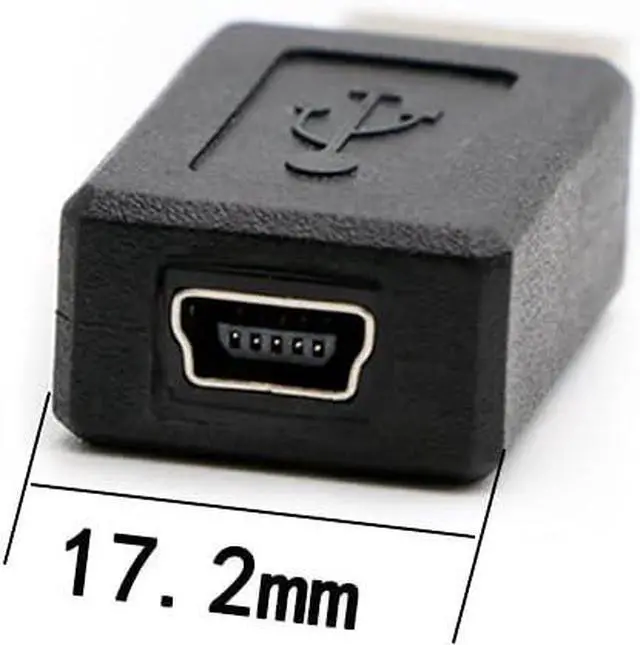 Alt view image 4 of 5 - 3 Pack USB 2.0 A Male to USB B Mini 5 Pin Female Adapter Converter