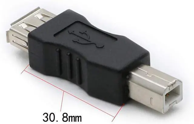 Alt view image 5 of 5 - 3-Pack USB 2.0 A Female to USB B Print Male Adapter Connector Converter Plug