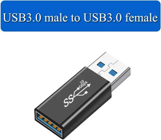 Alt view image 2 of 6 - Toptekits 4 Pack USB Coupler Male to Female USB 3.0 Type A Adapter Superspeed 5Gbps USB Port Extension Connector Bridge for Laptop PC Hard Drive Printer Camera (USB3.0 Male to Female)