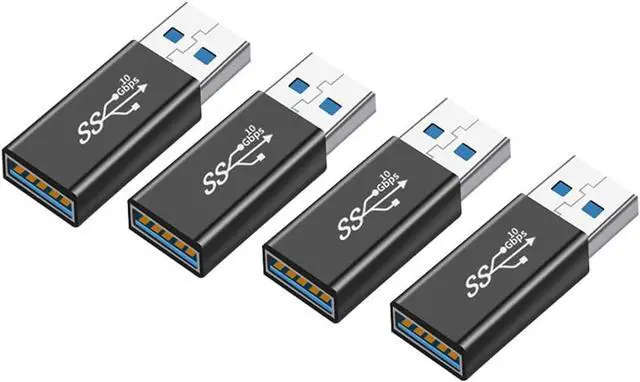 Main image of Toptekits 4 Pack USB Coupler Male to Female USB 3.0 Type A Adapter Superspeed 5Gbps USB Port Extension Connector Bridge for Laptop PC Hard Drive Printer Camera (USB3.0 Male to Female)
