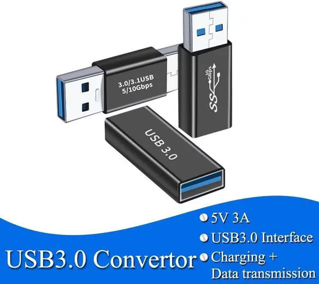 Alt view image 6 of 6 - Toptekits 4 Pack USB Coupler Male to Female USB 3.0 Type A Adapter Superspeed 5Gbps USB Port Extension Connector Bridge for Laptop PC Hard Drive Printer Camera (USB3.0 Male to Female)