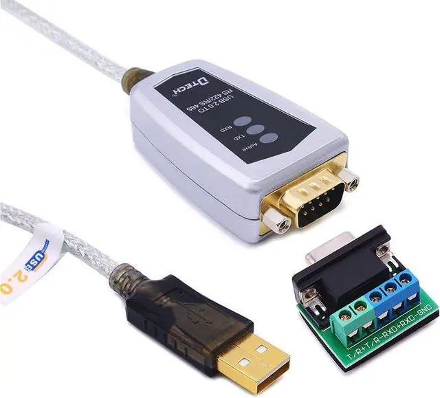 Main image of DTECH 0.5m USB to RS422 RS485 Serial Port Converter Adapter Cable with FTDI Chip Supports Windows 10 8 7 XP Mac Linux (1.5 Feet, FT232 Chipset)